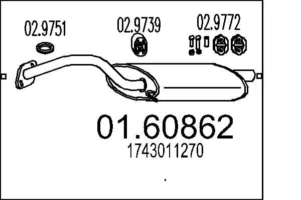 Handler.Part End silencer MTS 0160862 1