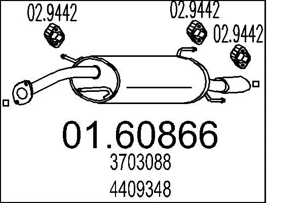 Handler.Part End silencer MTS 0160866 1