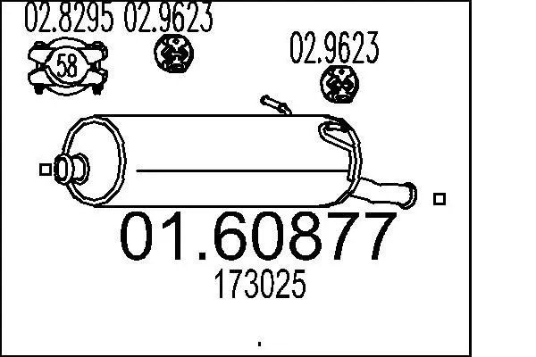 Handler.Part End silencer MTS 0160877 1