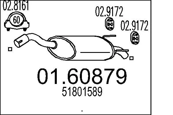 Handler.Part End silencer MTS 0160879 1