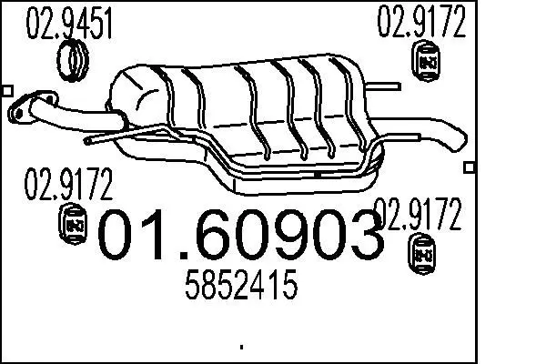 Handler.Part End silencer MTS 0160903 1