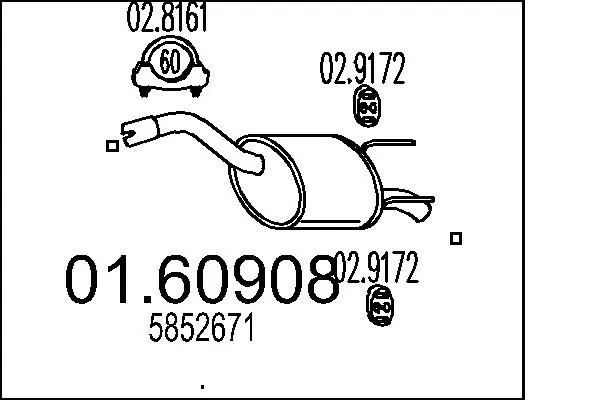 Handler.Part End silencer MTS 0160908 1