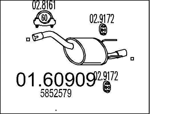 Handler.Part End silencer MTS 0160909 1