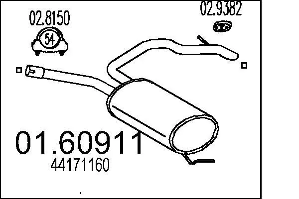 Handler.Part End silencer MTS 0160911 1