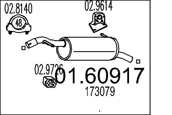 Handler.Part End silencer MTS 0160917 1