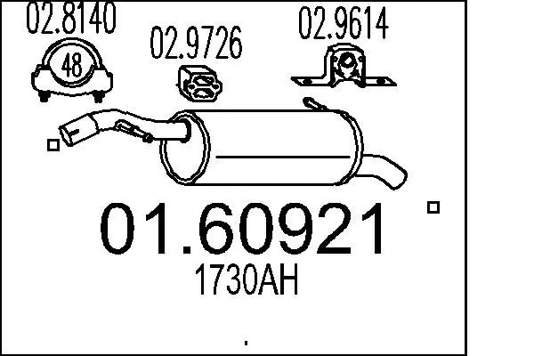 Handler.Part End silencer MTS 0160921 1