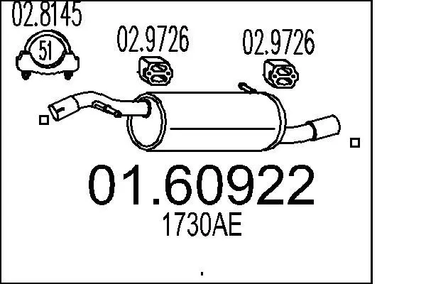 Handler.Part End silencer MTS 0160922 1