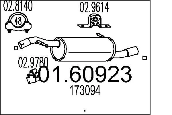 Handler.Part End silencer MTS 0160923 1