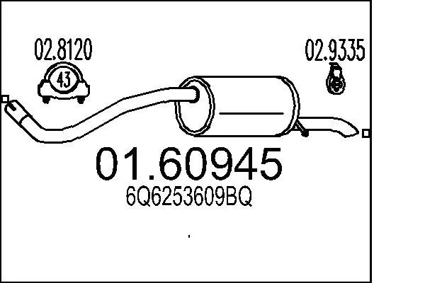 Handler.Part End silencer MTS 0160945 1