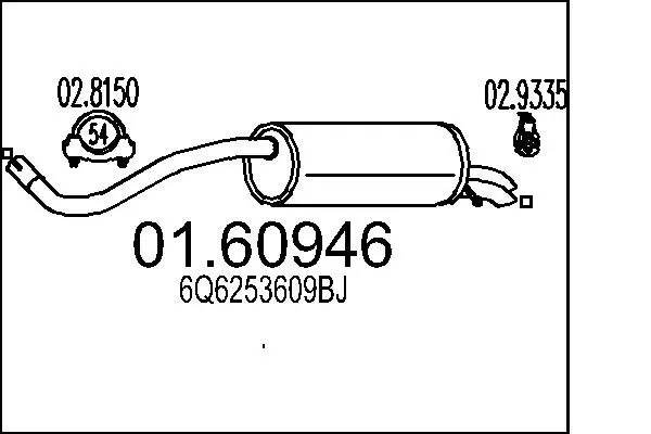 Handler.Part End silencer MTS 0160946 1