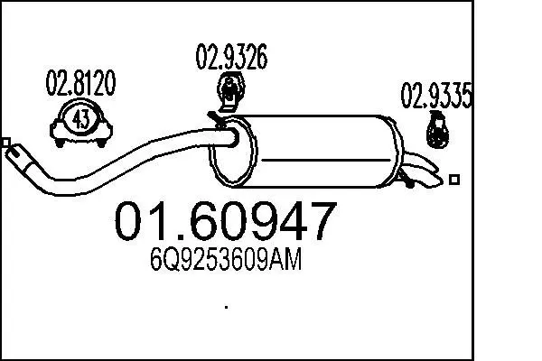 Handler.Part End silencer MTS 0160947 1