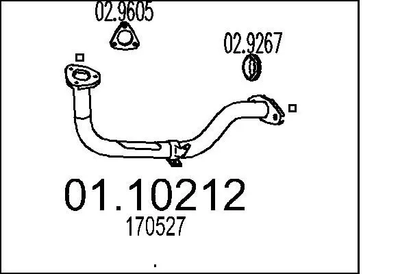 Handler.Part Exhaust pipe MTS 0110212 1