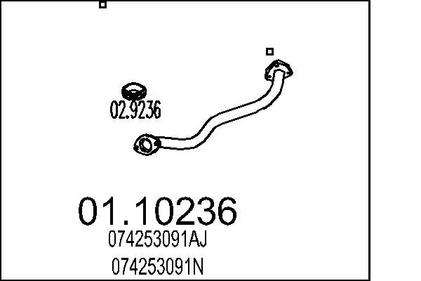 Handler.Part Exhaust pipe MTS 0110236 1