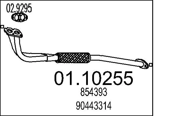 Handler.Part Exhaust pipe MTS 0110255 1