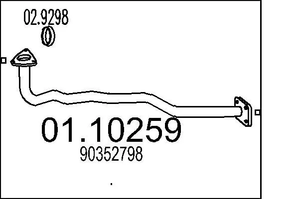 Handler.Part Exhaust pipe MTS 0110259 1