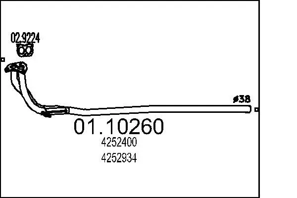 Handler.Part Exhaust pipe MTS 0110260 1