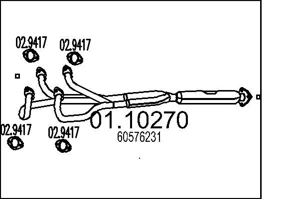 Handler.Part Exhaust pipe MTS 0110270 1