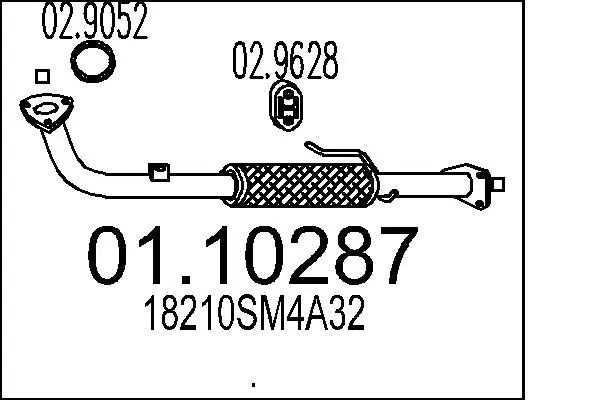 Handler.Part Exhaust pipe MTS 0110287 1