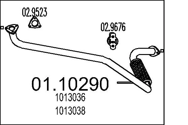 Handler.Part Exhaust pipe MTS 0110290 1