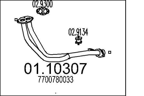 Handler.Part Exhaust pipe MTS 0110307 1