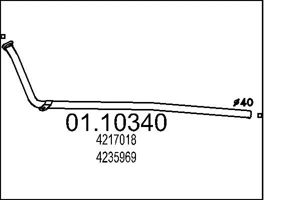 Handler.Part Exhaust pipe MTS 0110340 1