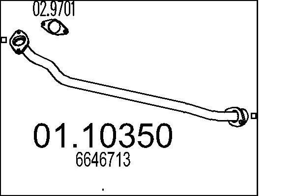 Handler.Part Exhaust pipe MTS 0110350 1