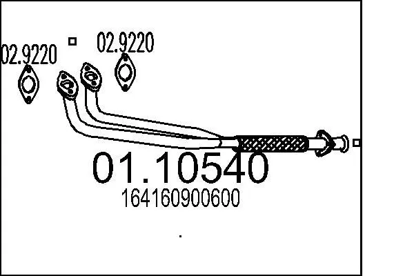 Handler.Part Exhaust pipe MTS 0110540 1