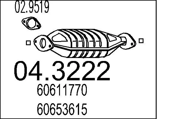 Handler.Part Catalytic converter MTS 043222 1