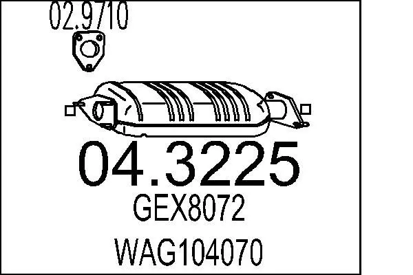 Handler.Part Catalytic converter MTS 043225 1