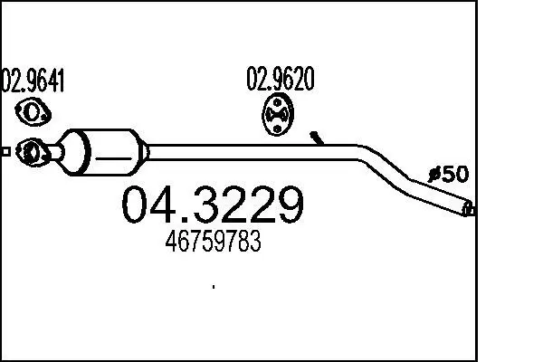 Handler.Part Catalytic converter MTS 043229 1