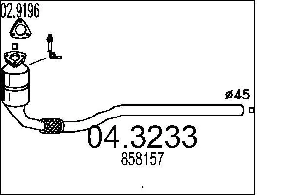 Handler.Part Catalytic converter MTS 043233 1