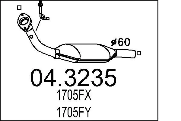 Handler.Part Catalytic converter MTS 043235 1