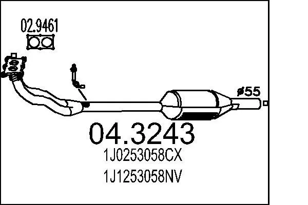 Handler.Part Catalytic converter MTS 043243 1