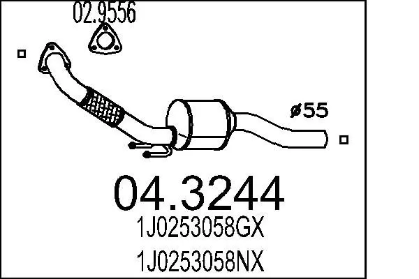 Handler.Part Catalytic converter MTS 043244 1