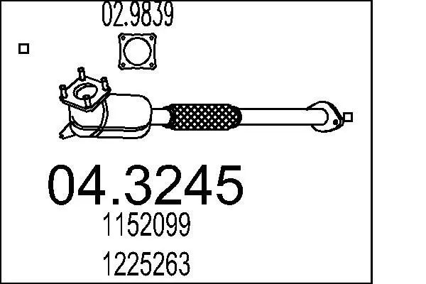 Handler.Part Catalytic converter MTS 043245 1