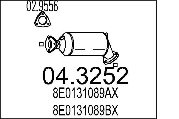 Handler.Part Catalytic converter MTS 043252 1