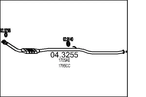 Handler.Part Catalytic converter MTS 043255 1