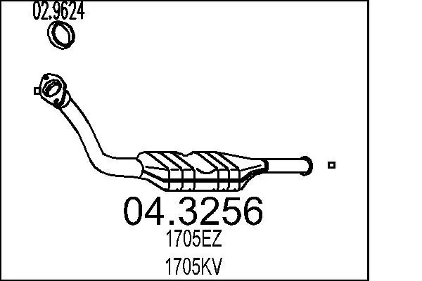 Handler.Part Catalytic converter MTS 043256 1