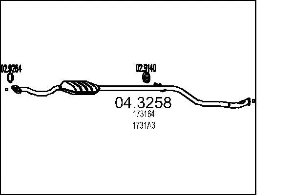 Handler.Part Catalytic converter MTS 043258 1