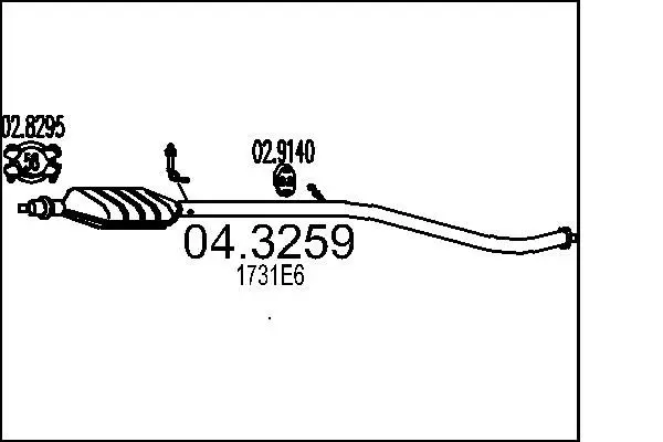 Handler.Part Catalytic converter MTS 043259 1