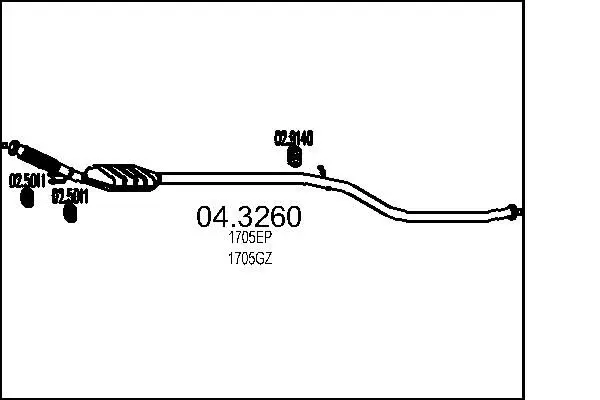 Handler.Part Catalytic converter MTS 043260 1