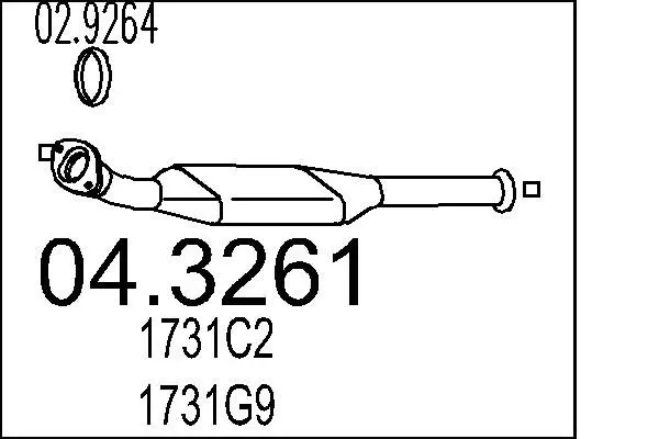 Handler.Part Catalytic converter MTS 043261 1