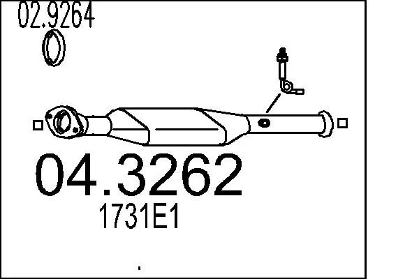 Handler.Part Catalytic converter MTS 043262 1