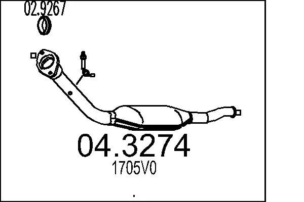 Handler.Part Catalytic converter MTS 043274 1