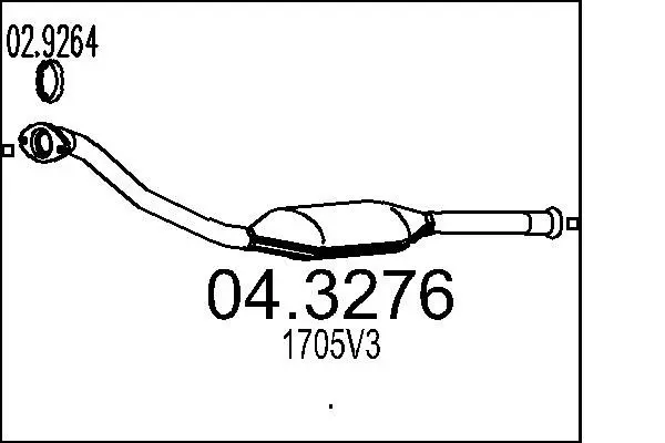 Handler.Part Catalytic converter MTS 043276 1