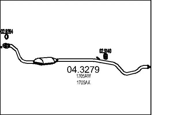 Handler.Part Catalytic converter MTS 043279 1