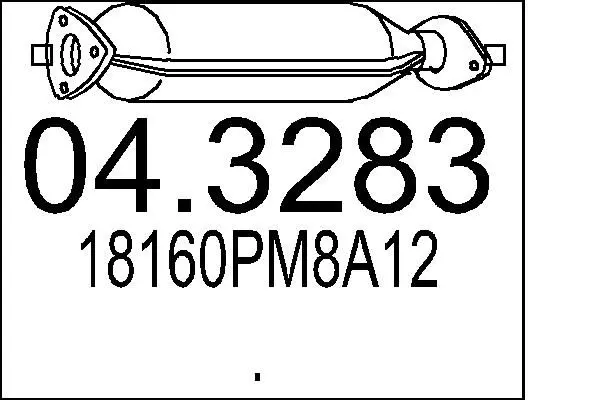 Handler.Part Catalytic converter MTS 043283 1