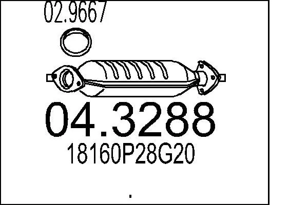 Handler.Part Catalytic converter MTS 043288 1