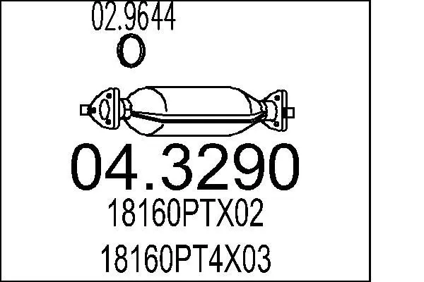 Handler.Part Catalytic converter MTS 043290 1