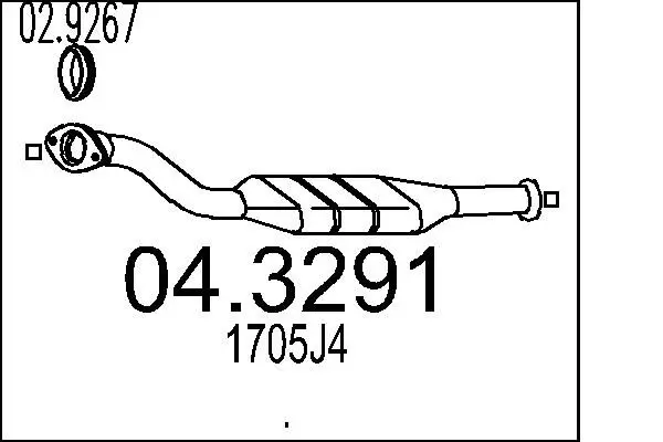 Handler.Part Catalytic converter MTS 043291 1